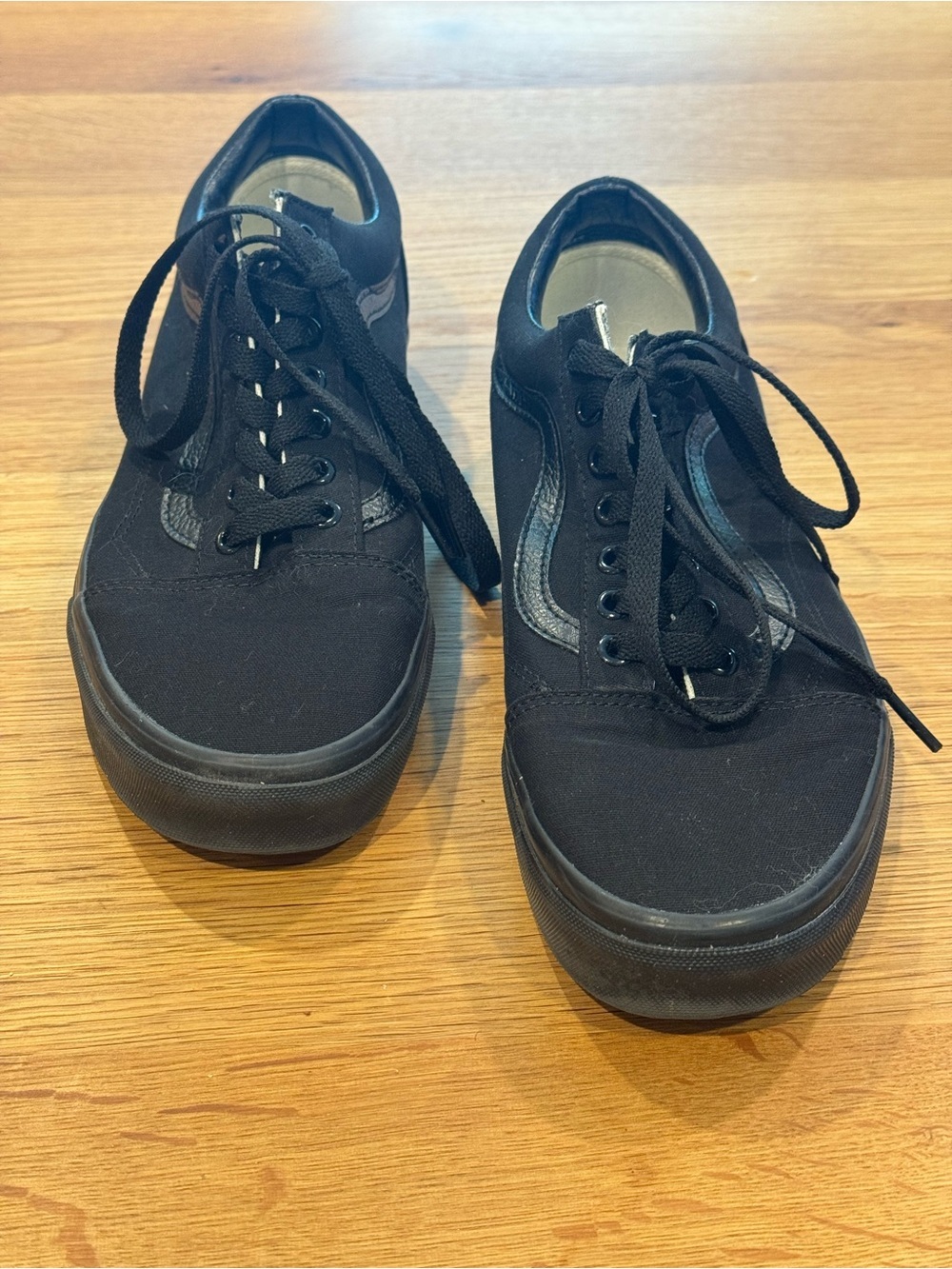 Vans Old Skool All Black Canvas Skate Sneakers | Men’s 9 / Women’s 10.5 | EUR 42 - Picture 4 of 5